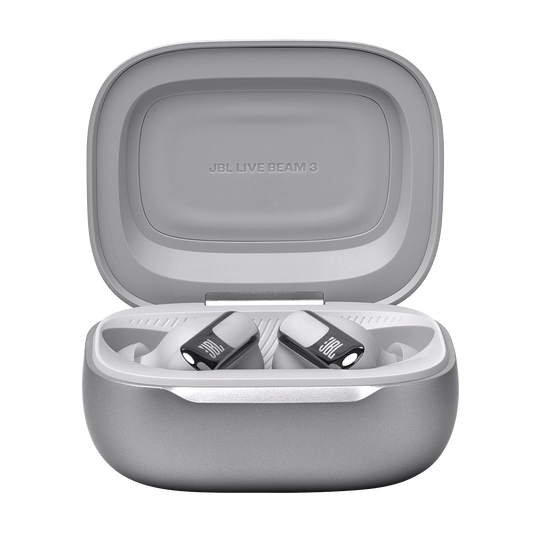 JBL Live Beam 3 - Silver - True wireless noise-cancelling closed-stick earbuds - Detailshot 3 image number null