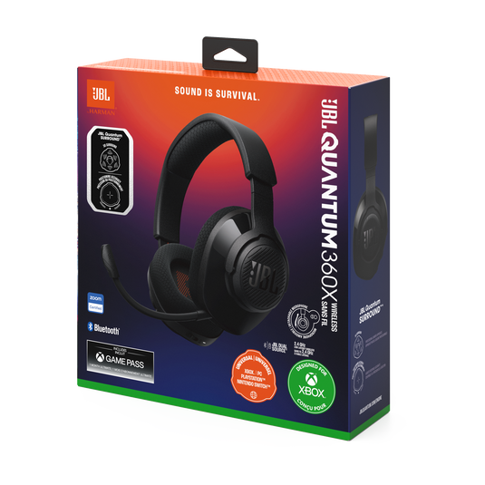 JBL Quantum 360X Wireless - Black - Wireless over-ear gaming headset with detachable boom mic - Detailshot 15 image number null