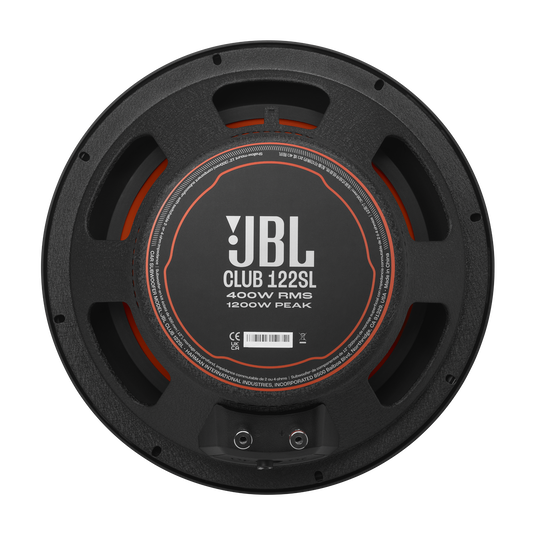 CLUB 122SL - Black - Shallow-mount 12" (300mm) component subwoofer with switchable 2- or 4-ohm impedance - Back image number null