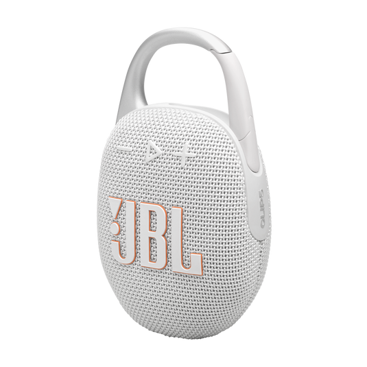 JBL Clip 5 - White - Ultra-portable waterproof speaker - Detailshot 1 image number null