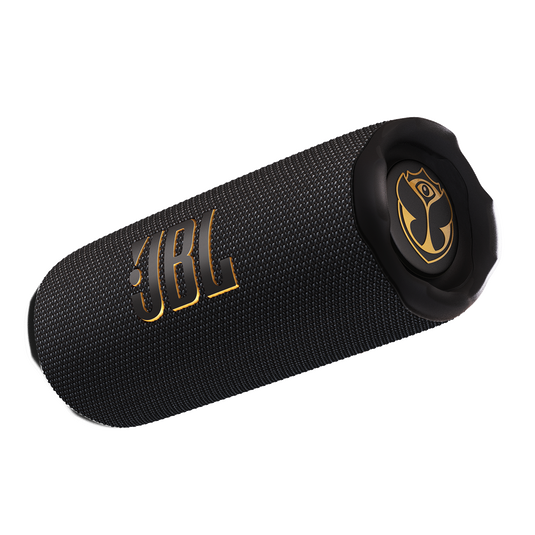 JBL Flip 7 Tomorrowland - Black - Portable waterproof and drop-proof speaker designed by JBL x Tomorrowland - Hero image number null