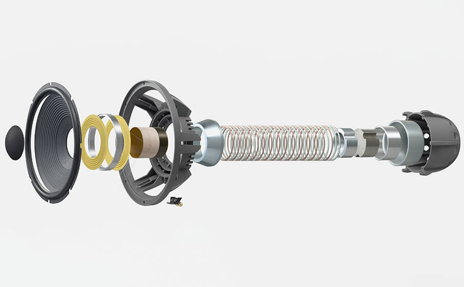 Project K2 S9900 15-inch (380-millimeter) pure-pulp cone woofer. - Image