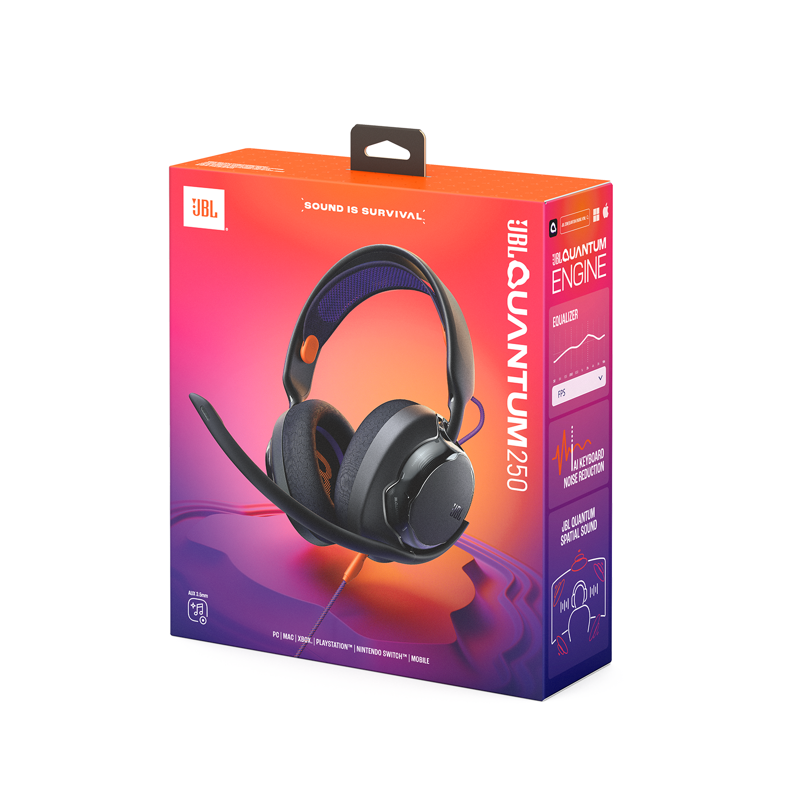 JBL Quantum 250 - Black - Wired multiplatform gaming headset - Detailshot 15 image number 6