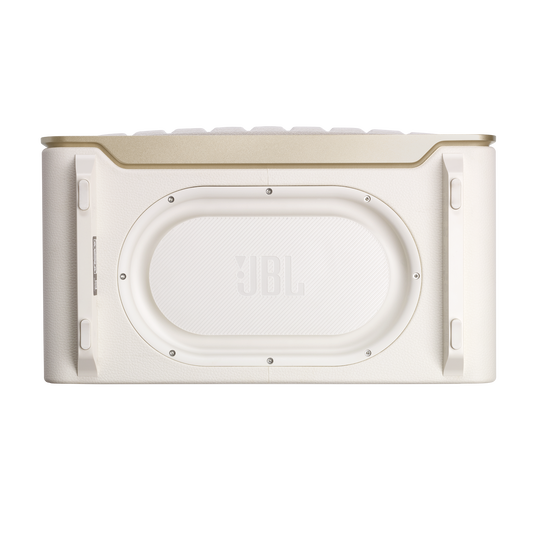 JBL Authentics 300 - White - Portable smart home speaker with Wi-Fi, Bluetooth and voice assistants with retro design. - Bottom image number null