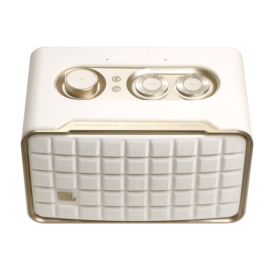 JBL Authentics 200 - White - Smart home speaker with Wi-Fi, Bluetooth and Voice Assistants with retro design - Detailshot 1 image number null