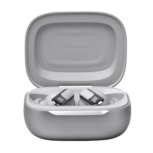 JBL Live Beam 3 - Silver - True wireless noise-cancelling closed-stick earbuds - Detailshot 3 image number null