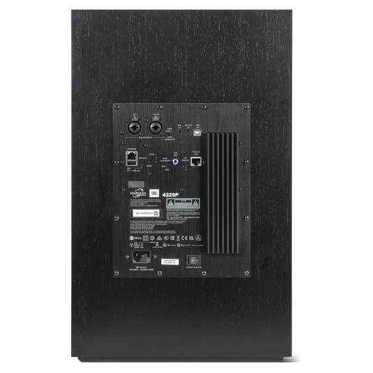 4329P Studio Monitor Powered Loudspeaker System - Black Walnut - Powered Bookshelf Loudspeaker System - Back image number null