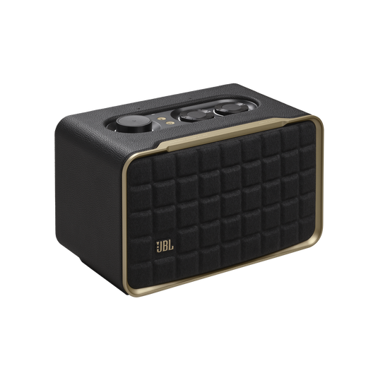 JBL Authentics 200 - Black - Smart home speaker with Wi-Fi, Bluetooth and Voice Assistants with retro design - Hero image number null