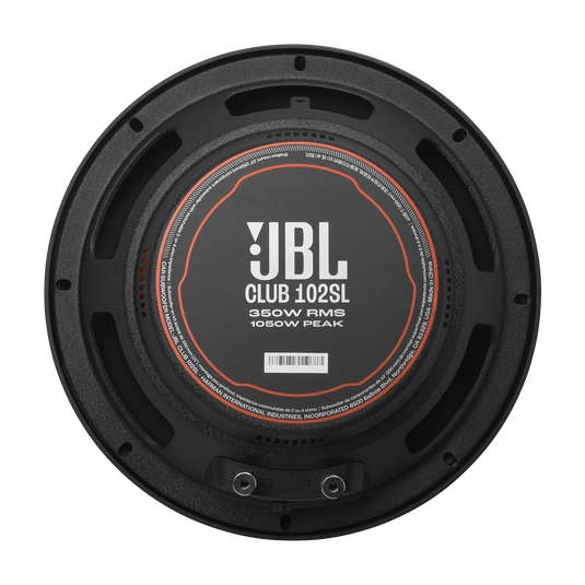 CLUB 102SL - Black - Shallow-mount 10" (250mm) component subwoofer with switchable 2- or 4-ohm impedance - Back image number null
