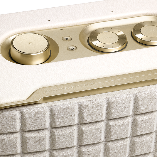 JBL Authentics 200 - White - Smart home speaker with Wi-Fi, Bluetooth and Voice Assistants with retro design - Detailshot 7 image number null