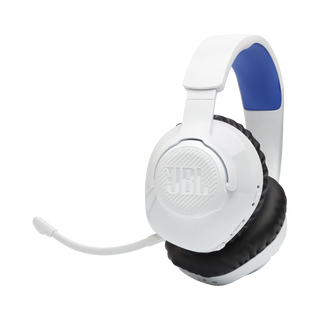 JBL Quantum 360P Console Wireless - White - Wireless over-ear console gaming headset with detachable boom mic - Hero Image of JBL Quantum 360P Console Wireless