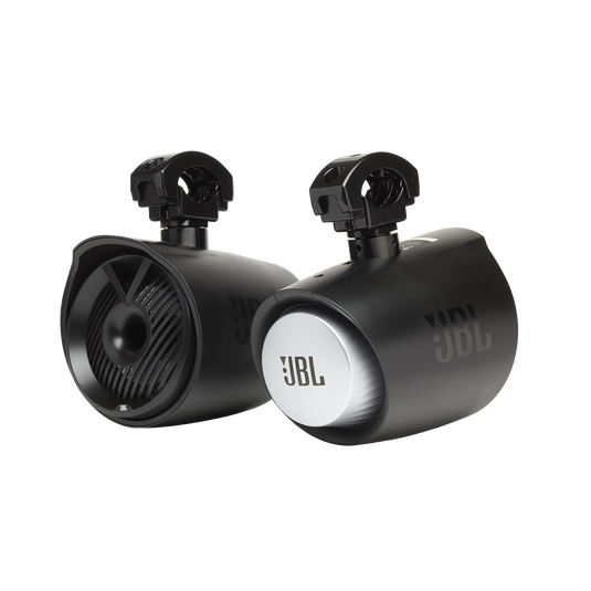 JBL Tower X Marine MT6HLB - Black Gloss - 6-1/2" (160mm) enclosed two-way marine audio tower speaker with 1" (25mm) horn loaded compression tweeter – Black - Hero image number null