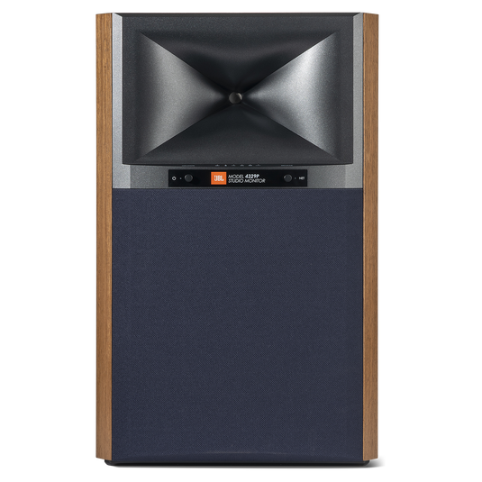4329P Studio Monitor Powered Loudspeaker System - Natural Walnut - Powered Bookshelf Loudspeaker System - Front image number null
