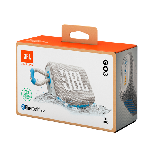 JBL Go 3 Eco - White - Ultra-portable Waterproof Speaker - Detailshot 5 image number null