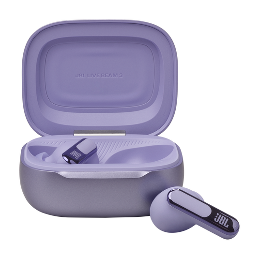 JBL Live Beam 3 - Purple - True wireless noise-cancelling closed-stick earbuds - Front image number null