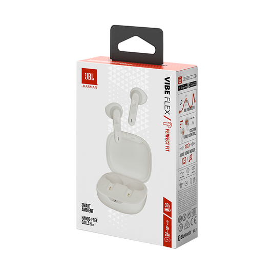 JBL Vibe Flex - White - True wireless earbuds - Detailshot 15 image number null