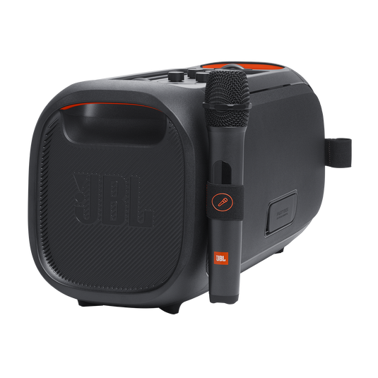 JBL PartyBox On-the-Go Essential - Black - Portable party speaker with built-in lights and wireless mic - Detailshot 11 image number null
