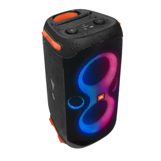 JBL Partybox 110 - Black - Portable party speaker with 160W powerful sound, built-in lights and splashproof design. - Detailshot 1 image number null