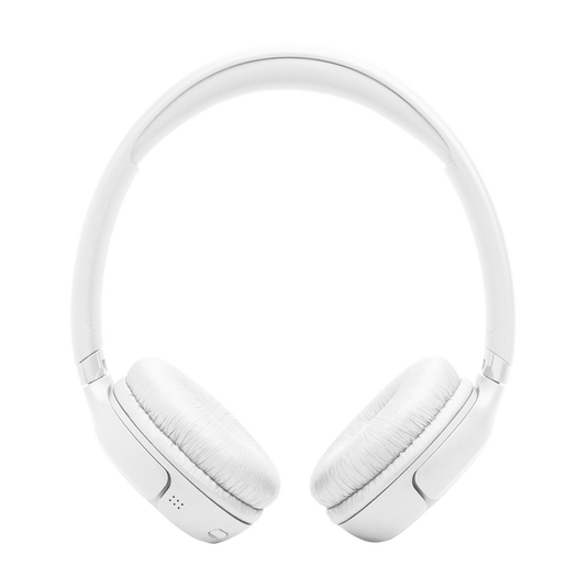Biele slúchadlá JBL Tune 530BT – oficiálny čelný záber výrobcu