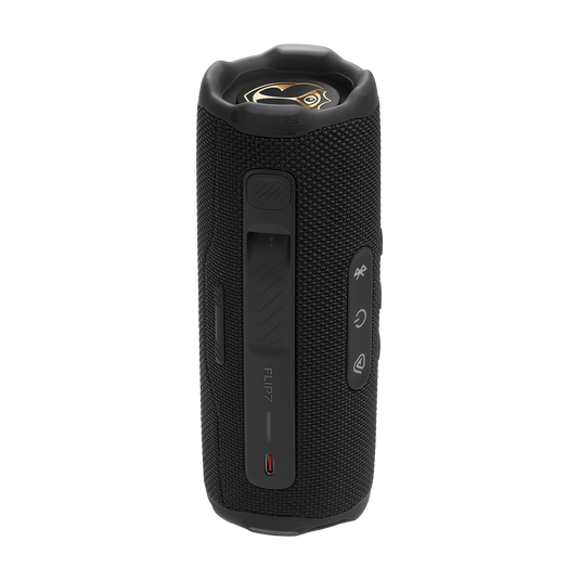 JBL Flip 7 Tomorrowland - Black - Portable waterproof and drop-proof speaker designed by JBL x Tomorrowland - Back image number null