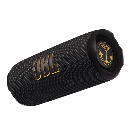 JBL Flip 7 Tomorrowland - Black - Portable waterproof and drop-proof speaker designed by JBL x Tomorrowland - Hero image number null
