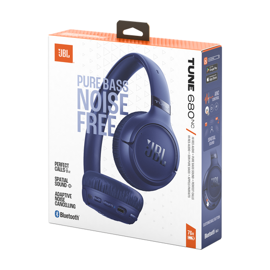 JBL Tune 680NC - Blue - Wireless on-ear Noise cancelling headphones - Detailshot 15 image number null
