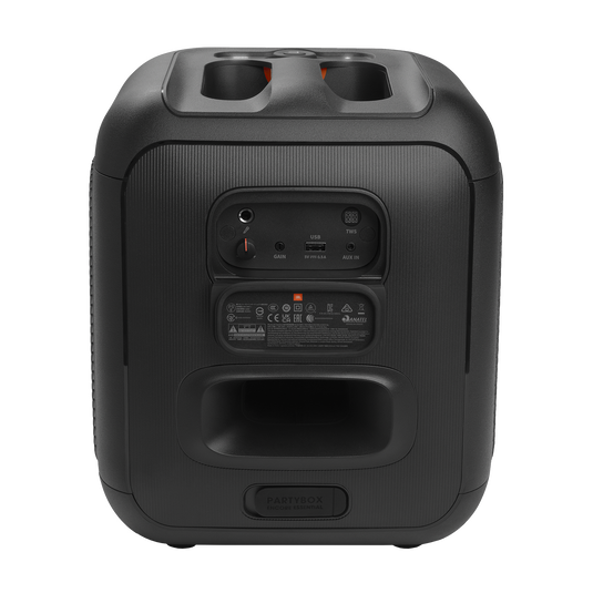 JBL Partybox Encore Essential - Black - Portable party speaker with powerful 100W sound, built-in dynamic light show, and splash proof design. - Back image number null