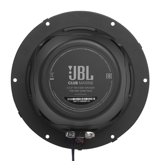 Club Marine 6-1/2" Two-Way Speaker - White Gloss - Back image number null