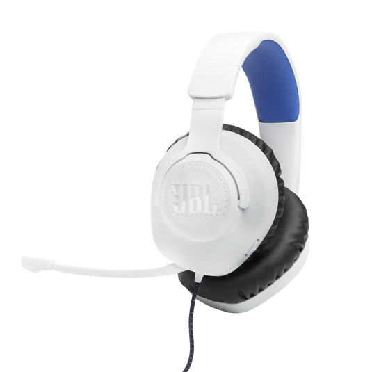 JBL QUANTUM 100 P CUFFIE GAMING, bianco e blu