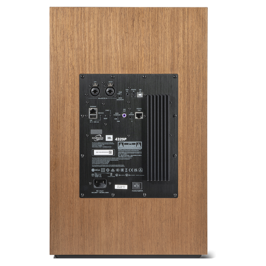 4329P Studio Monitor Powered Loudspeaker System - Natural Walnut - Powered Bookshelf Loudspeaker System - Back image number null