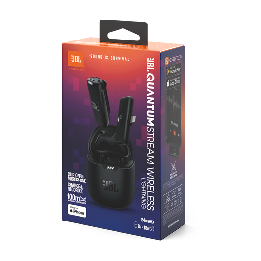 JBL Quantum Stream Wireless Lightning - Black - Wearable wireless streaming microphone for Lightning connection - Detailshot 15 image number null