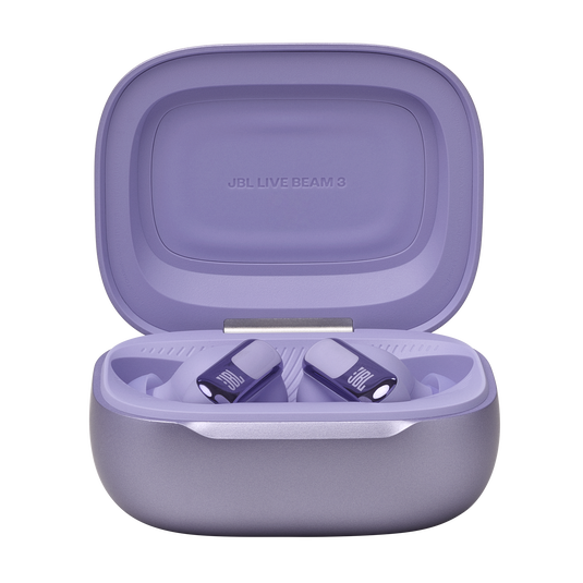 JBL Live Beam 3 - Purple - True wireless noise-cancelling closed-stick earbuds - Detailshot 3 image number null