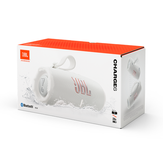JBL Charge 6 - White - Portable waterproof and drop-proof Bluetooth speaker - Detailshot 4 image number null