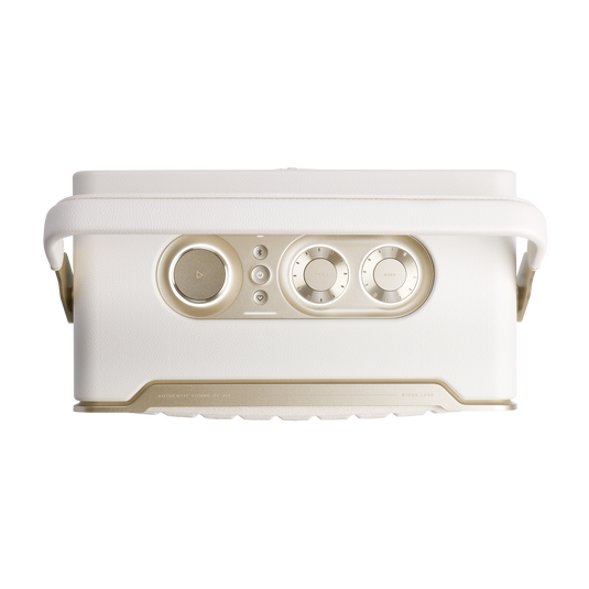 JBL Authentics 300 - White - Portable smart home speaker with Wi-Fi, Bluetooth and voice assistants with retro design. - Top image number null
