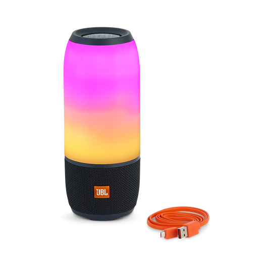 JBL Pulse 3 - Black - Waterproof portable Bluetooth speaker with 360&deg; lightshow and sound. - Detailshot 2 image number null