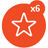 Six preset buttons icon