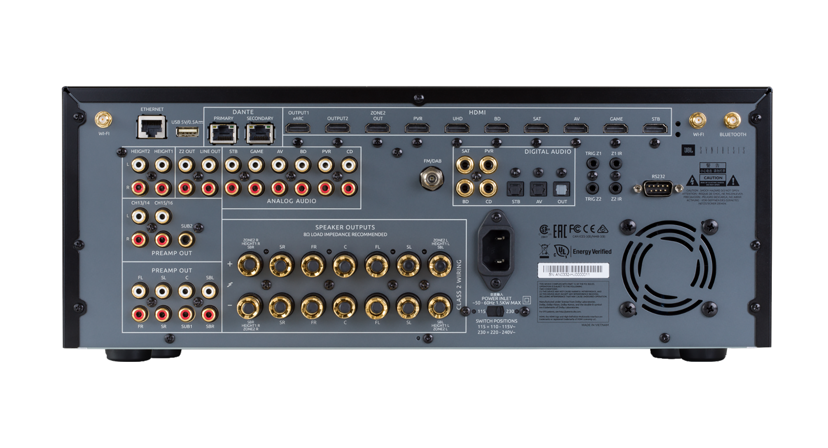 SDR-35 Class G Amplification 7 x 100WPC into 8 ohms, 140WPC into 4 ohms Plus RCA Analog Outputs - Image