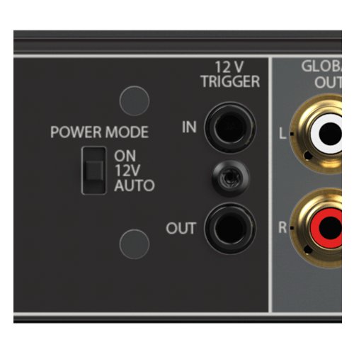 DA850 Three power mode control options include 12V trigger, audio sensing inputs or always on - Image